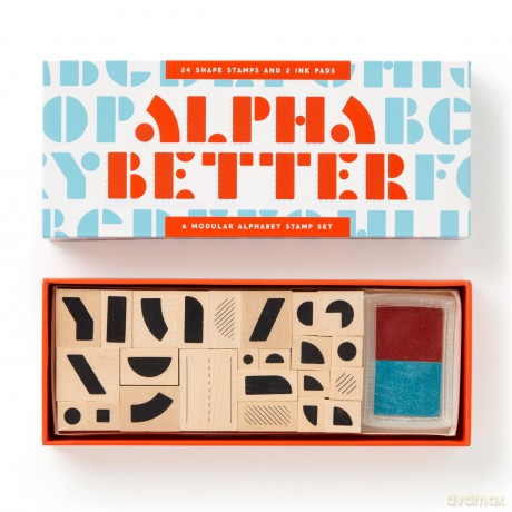 Alpha Better Stamp Set: A Modular Alphabet Stamp Set - Brass Monkey [KALENDARZ]