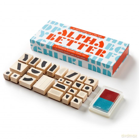 Alpha Better Stamp Set: A Modular Alphabet Stamp Set - Brass Monkey [KALENDARZ]