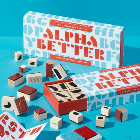 Alpha Better Stamp Set: A Modular Alphabet Stamp Set - Brass Monkey [KALENDARZ]