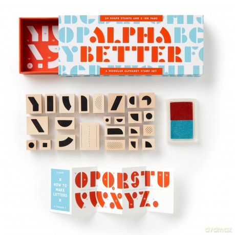 Alpha Better Stamp Set: A Modular Alphabet Stamp Set - Brass Monkey [KALENDARZ]