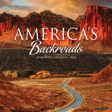 America's Backroads 2024 12 X 12 Wall Calendar - Willow Creek Press [KALENDARZ]