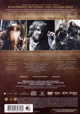 Hobbit: Niezwykła podróż (edycja rozszerzona) [5DVD]  