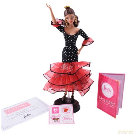 MATTEL Barbie Lalka Jako Hiszpanka [ZABAWKA]