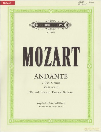 Andante C Kv315 Flute Traversiere - Wolfgang Amadeus Moz [KSIĄŻKA]