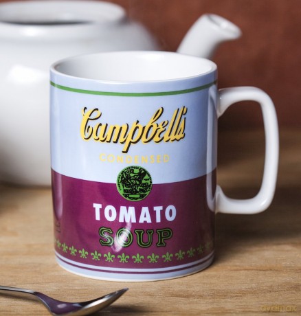 Andy Warhol Campbell`s Soup Red Violet Mug: Cambells Soup Mug - red violet - Andy Warhol [KALENDARZ]