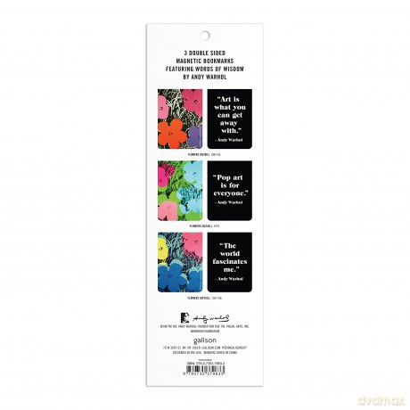 Andy Warhol Flowers Magnetic Bookmarks - Galison [KSIĄŻKA]