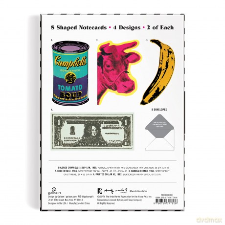 Andy Warhol Shaped Notecard Set - Galison [KSIĄŻKA]