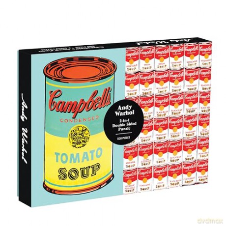 Andy Warhol Soup Can 2-sided 500 Piece Puzzle - Galison [PUZZLE]