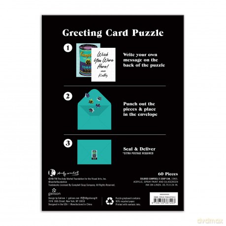 Andy Warhol Soup Can Greeting Card Puzzle - Galison [KSIĄŻKA]