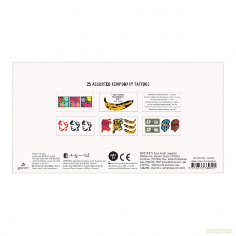 Andy Warhol Temporary Tattoo Set - Galison [KSIĄŻKA]