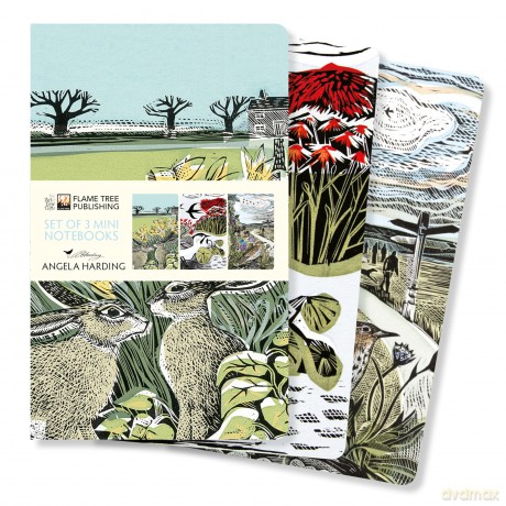 Angela Harding Set of 3 Mini Notebooks (Mini Notebook Collections) - Flame Tree Studio [KSIĄŻKA]