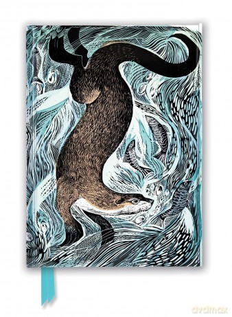 Angela Harding: Fishing Otter (Foiled Journal) (Flame Tree Notebooks) - Flame Tree Studio [KALENDARZ]