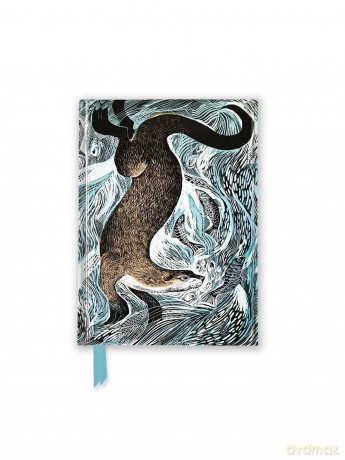 Angela Harding: Fishing Otter (Foiled Pocket Journal) (Flame Tree Pocket Notebooks) - Flame Tree Studio [KSIĄŻKA]