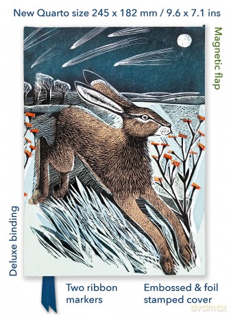 Angela Harding: Shooting Stars (Foiled Quarto Journal) (Flame Tree Quarto Notebook) - Flame Tree Studio [KALENDARZ]