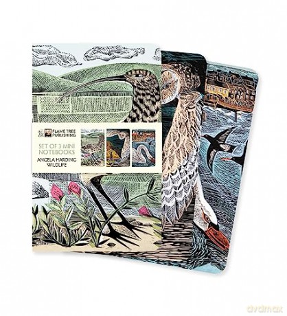 Angela Harding: Wildlife Set of 3 Mini Notebooks: Wildlife Set of Mini Notebooks (Mini Notebook Collections) - Flame Tree Studio [KALENDARZ]