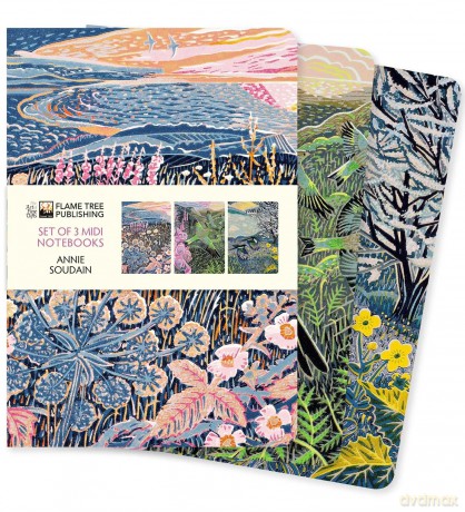 Annie Soudain Set of 3 Midi Notebooks (Midi Notebook Collections) - Flame Tree Studio [KSIĄŻKA]