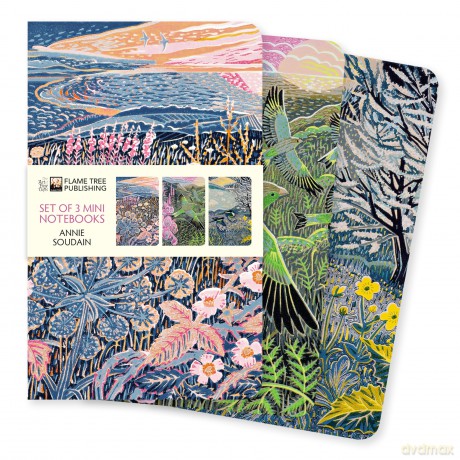 Annie Soudain Set of 3 Mini Notebooks (Mini Notebook Collections) - Flame Tree Studio [KSIĄŻKA]