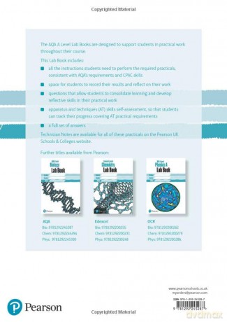 AQA A level Biology Lab Book: Lab Book (AQA A level Science (2015)) - Pearson [KSIĄŻKA]
