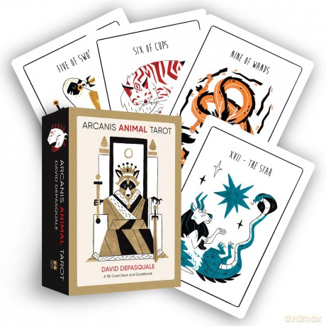 Arcanis Animal Tarot: A 78-Card Deck and Guidebook - David DePasquale [KSIĄŻKA]