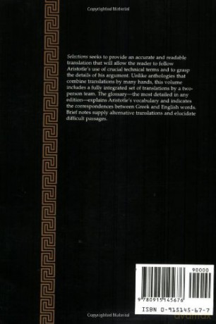 Aristotle: Selections - Aristotle [KSIĄŻKA]