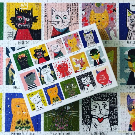 Art Cats 1000 Piece Jigsaw Puzzle for Adults | Premium 100% Recycled Board | 1000 Piece Cat Jigsaw Puzzle | Gift for Cat Lovers | Happily Jigsaw Puzzles [PUZZLE]