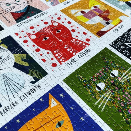Art Cats 1000 Piece Jigsaw Puzzle for Adults | Premium 100% Recycled Board | 1000 Piece Cat Jigsaw Puzzle | Gift for Cat Lovers | Happily Jigsaw Puzzles [PUZZLE]