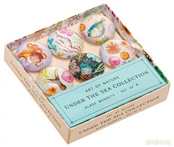 Art of Nature: Under the Sea Glass Magnet Set (Set of 6): 1 - Insight Editions [KSIĄŻKA]