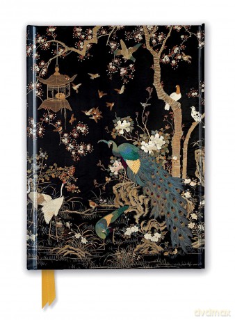 Ashmolean Museum: Embroidered Hanging with Peacock (Foiled Journal) (Flame Tree Notebooks) - Flame Tree Studio [KSIĄŻKA]