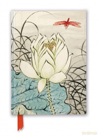 Ashmolean: Ren Xiong: Lotus Flower and Dragonfly (Foiled Journal) (Flame Tree Notebooks) - Flame Tree Studio [KALENDARZ]