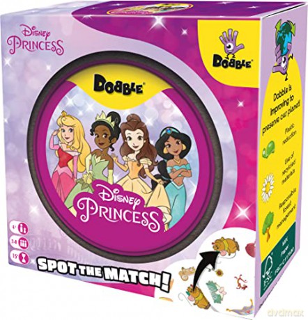 Asmodee | Dobble Disney Princess | Card Game | Ages 4+ | 2-5 Players | 10 Minutes Playing Time [KSIĄŻKA]