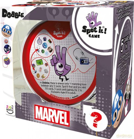 Asmodee | Dobble Marvel Emoji | Card Game | Ages 6+ | 2-8 Players | 15 Minutes Playing Time [KSIĄŻKA]