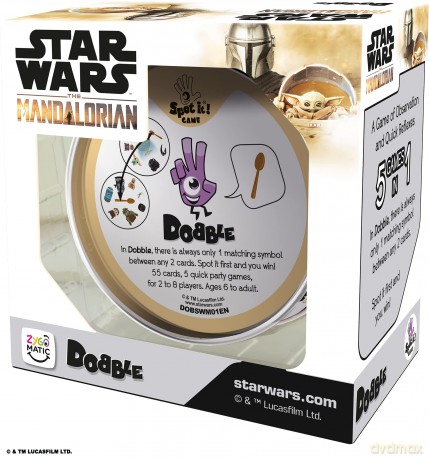 Asmodee | Dobble Star Wars Mandalorian | Card Game | Ages 6+ | 2-8 Players | 15 Minutes Playing Time [KSIĄŻKA]