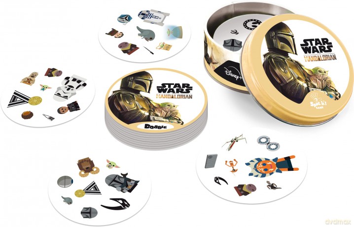 Asmodee | Dobble Star Wars Mandalorian | Card Game | Ages 6+ | 2-8 Players | 15 Minutes Playing Time [KSIĄŻKA]