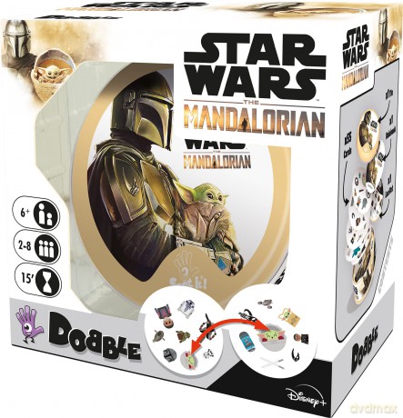 Asmodee | Dobble Star Wars Mandalorian | Card Game | Ages 6+ | 2-8 Players | 15 Minutes Playing Time [KSIĄŻKA]