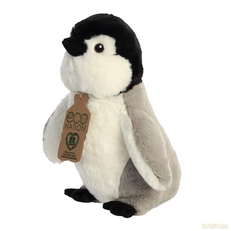 Aurora, 35015, Eco Nation, Penguin, 9.5In, Soft Toy, (Grey/White/Black)