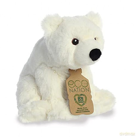 Aurora, 35030, Eco Nation Polar Bear, 9.5In, Soft Toy, White