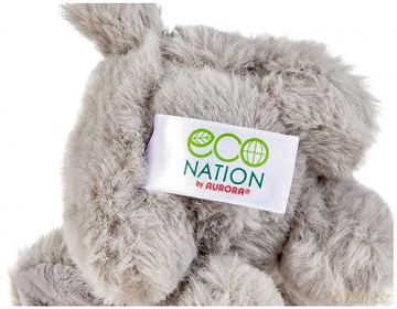 Aurora, 35067, Eco Nation Mini Elephant, 5In, Soft Toy, Grey