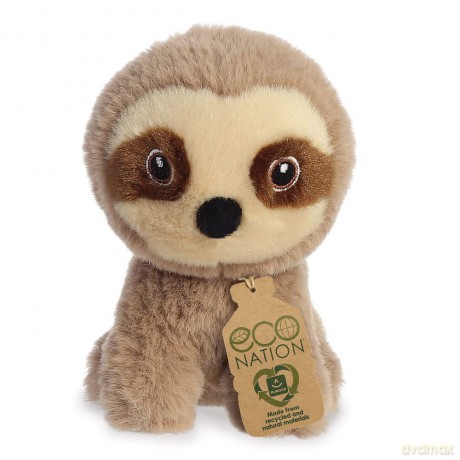 Aurora, 35081, Eco Nation Mini Sloth, 5In, Soft Toy, Brown