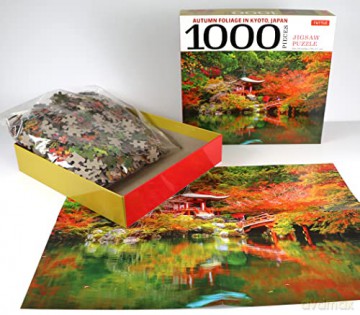 Autumn Foliage in Kyoto, Japan - 1000 Piece Jigsaw Puzzle: finished size 29 x 20 inch (74 x 51 cm): for Adults and Families - Finished Puzzle Size 29 x 20 inch (74 x 51 cm); A3 Sized Poster - Tuttle Studio [KSIĄŻKA]