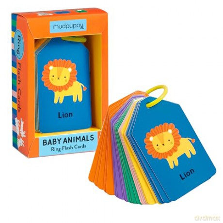 Baby Animals Ring Flash Cards - Mudpuppy [KSIĄŻKA]