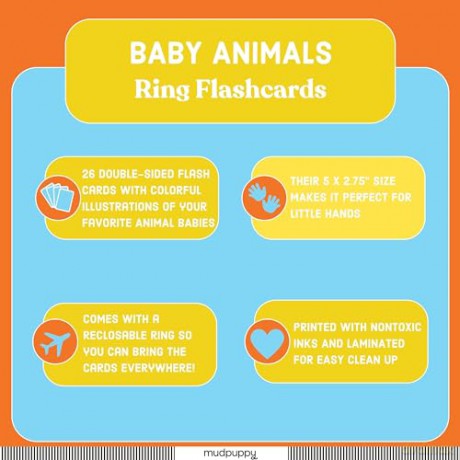 Baby Animals Ring Flash Cards - Mudpuppy [KSIĄŻKA]
