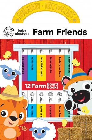 Baby Einstein Farm Friends 12 Board Books My First Library - P I Kids [KSIĄŻKA]