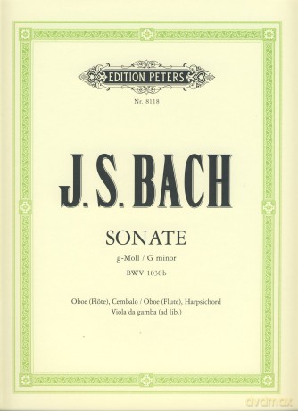 BACH - Sonata en Sol menor (BWV:1030b) para Oboe y Piano - Bach [KSIĄŻKA]