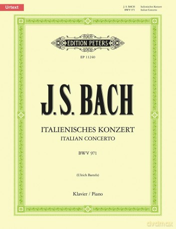 Bach: Italian Concerto BWV 971 (Piano Solo) (EP11240): Urtext (Edition Peters) - Johann Sebasti Bach [KSIĄŻKA]