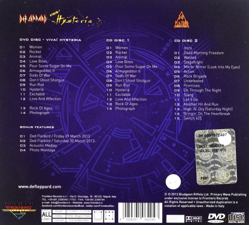 Def Leppard: Viva Hysteria (digipack) [2CD]+[DVD] 