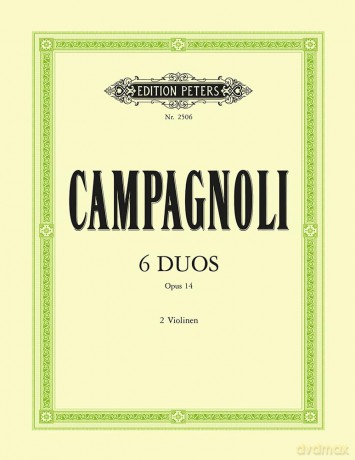 Bartolomeo Campagnoli-Duos(6) Op.14-2 Violins - Bartolom Campagnoli [KSIĄŻKA]