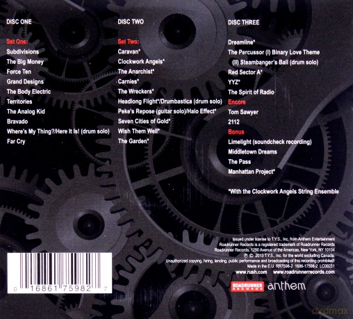 Rush: Clockwork Angels Tour [3CD]