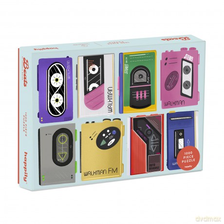 Beats 1000 Piece Jigsaw Puzzle for Adults | Premium 100% Recycled Board | 1000 Piece Jigsaw Puzzle Featuring Iconic Walkmans | Gifts for Puzzle Lovers | Happily Jigsaw Puzzles [PUZZLE]