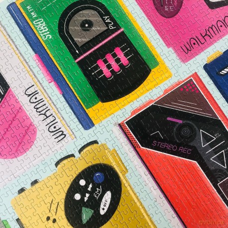 Beats 1000 Piece Jigsaw Puzzle for Adults | Premium 100% Recycled Board | 1000 Piece Jigsaw Puzzle Featuring Iconic Walkmans | Gifts for Puzzle Lovers | Happily Jigsaw Puzzles [PUZZLE]