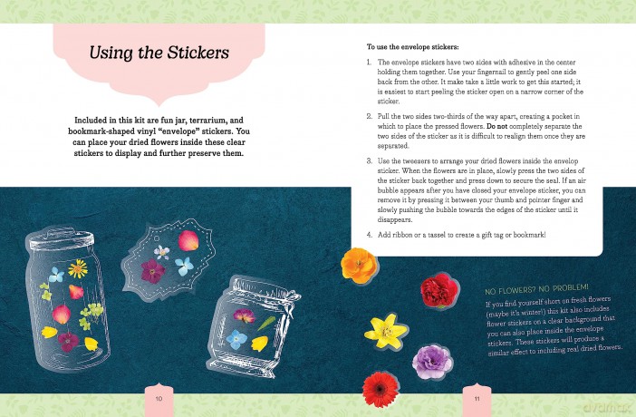 Beautiful Botanicals Flower Press Kit: Create Bookmarks, Gift Tags, and More - Editors of Chartwell Books [KSIĄŻKA]